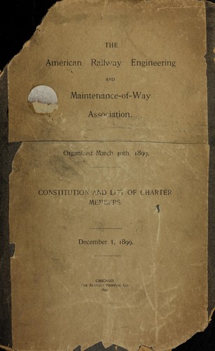 Cover for Constitution and list of charter members