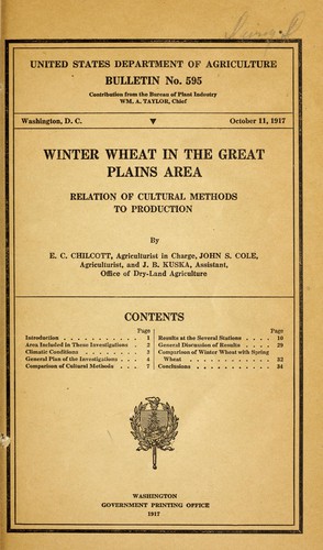 Cover for Winter wheat in the Great Plains area