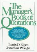 Cover for The Manager's book of quotations