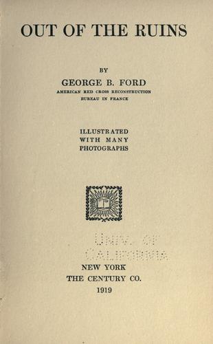 Cover for Out of the ruins