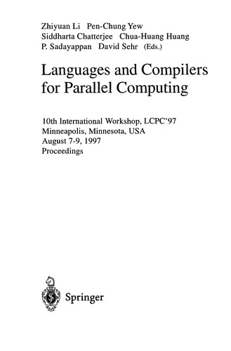 Cover for Languages and compilers for parallel computing