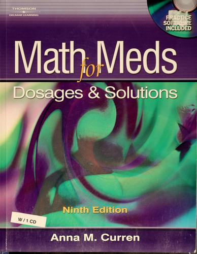 Cover for Math for meds