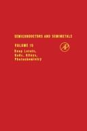 Cover for Semiconductors and Semimetals