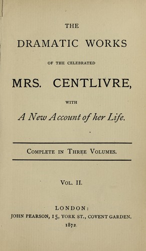 Cover for The dramatic works