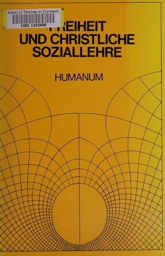 Cover for Freiheit und christliche Soziallehre