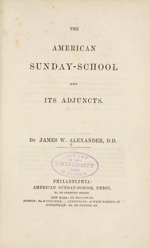 Cover for American Sunday-school and its adjuncts