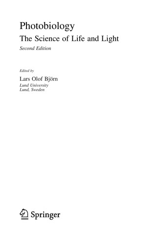 Cover for Photobiology