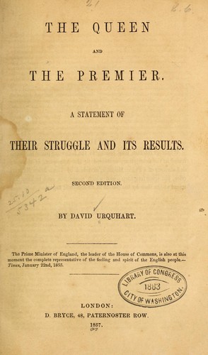 Cover for The queen and the premier