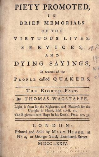 Cover for Piety promoted