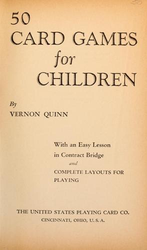 Cover for 50 card games for children
