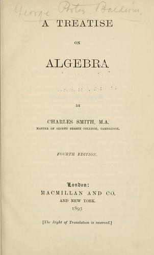 Cover for A treatise on algebra