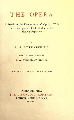 Cover for The opera
