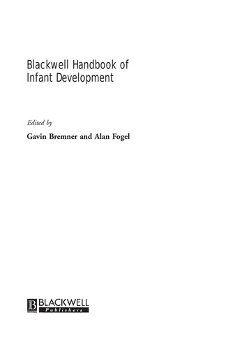 Cover for Blackwell handbook of infant development