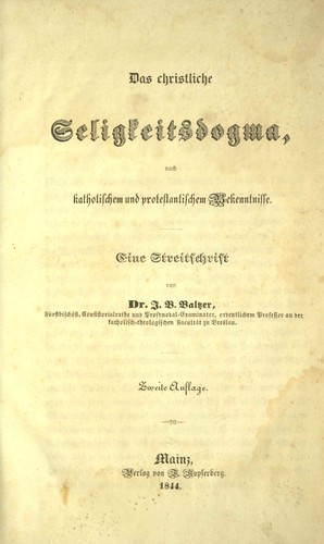 Cover for Das christliche Seligkeitsdogma