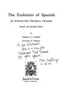 Cover for The Evolution of Spanish