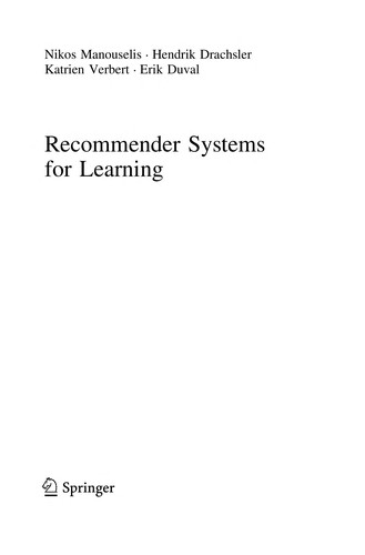 Cover for Recommender Systems for Learning