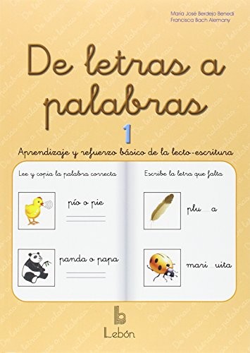 Cover for De letras a palabras 1