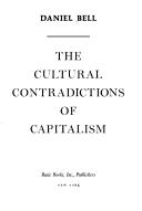 Cover for The cultural contradictions of capitalism