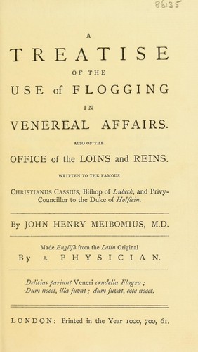 Cover for A treatise of the use of flogging in venerial affairs