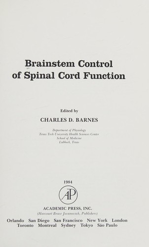 Cover for Brainstem control of spinal cord function
