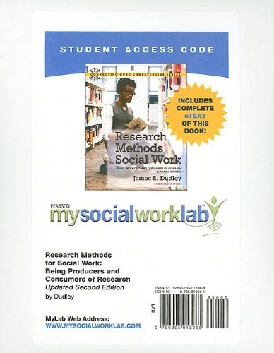Cover for Research Methods for Social Work