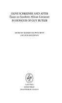 Cover for Olive Schreiner and After