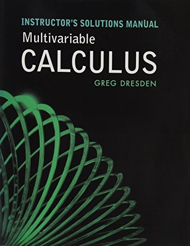 Cover for Instructor's Solutions Manual Multivariable Calculus