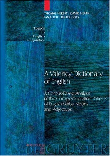 Cover for A valency dictionary of English