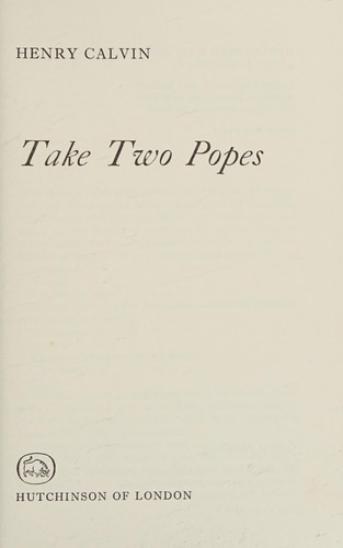 Cover for Take two popes