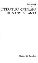Cover for Literatura catalana dels anys setanta