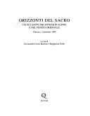 Cover for Orizzonti del sacro
