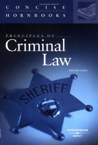 Cover for Principles of criminal law