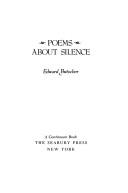 Cover for Poems about silence