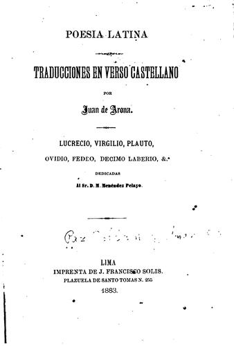 Cover for Poesía Latina