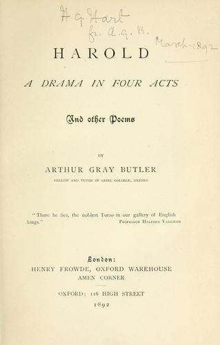 Cover for Harold