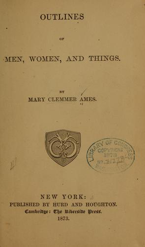 Cover for Outlines of men, women, and things