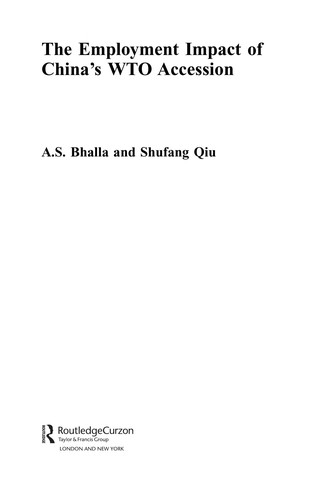 Cover for Employment Impact of China's WTO Accession