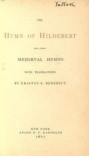 Cover for The hymn of Hildebert and other medieval hymns