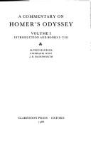 Cover for A Commentary on Homer's Odyssey: Volume I