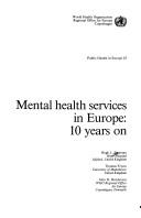 Cover for Mental health services in Europe