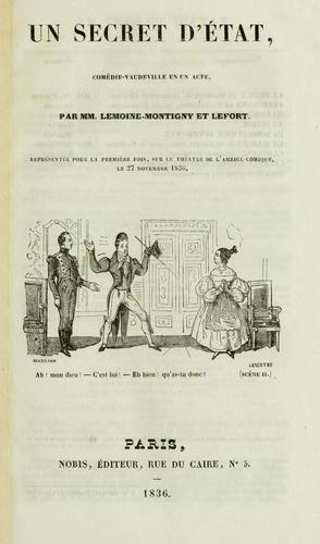 Cover for Un secret d'état