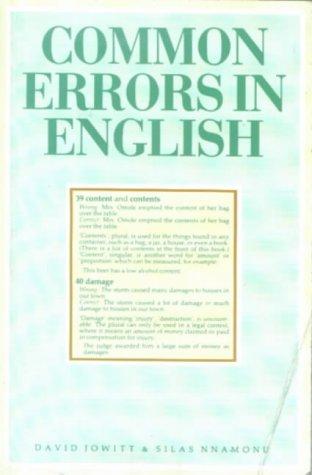 Cover for Common Errors in English