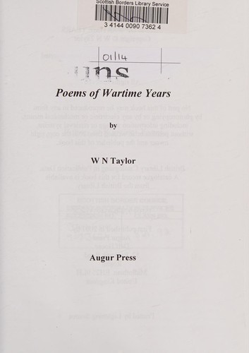 Cover for Poems of Wartime Years