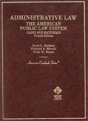 Cover for Administrative law, the American public law system