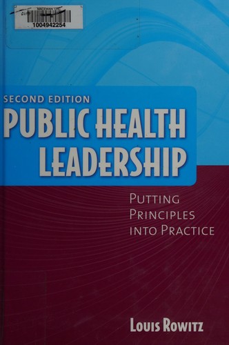 Cover for Public health leadership