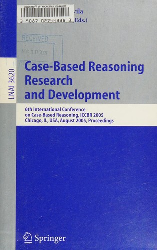 Cover for Case-based reasoning research and development