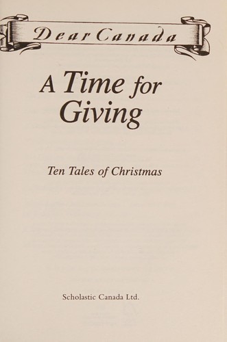 Cover for Time for Giving