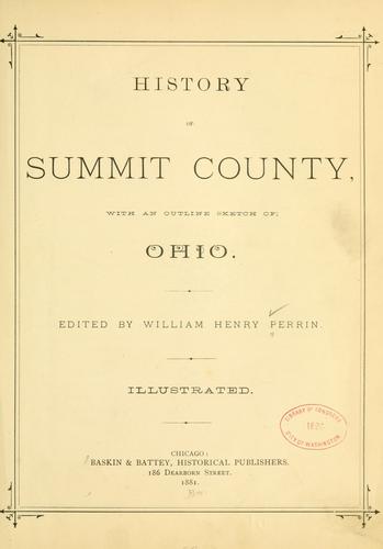 Cover for History of Summit County