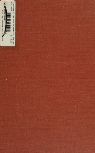 Cover for Instrumental methods of chemical analysis.