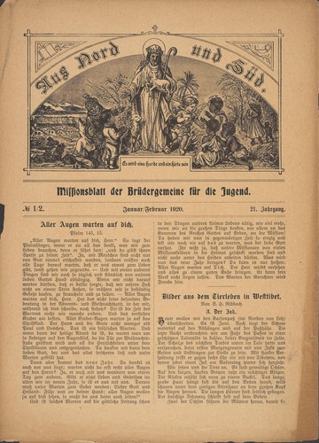 Cover for Aus Nord und Süd: Missionsblatt der Brüdergemeine für die Jugend